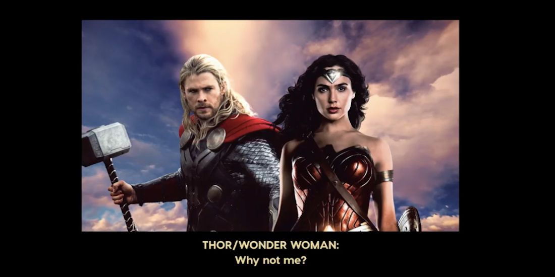 Thor and Wonder Woman Lonely Island Oscars Song