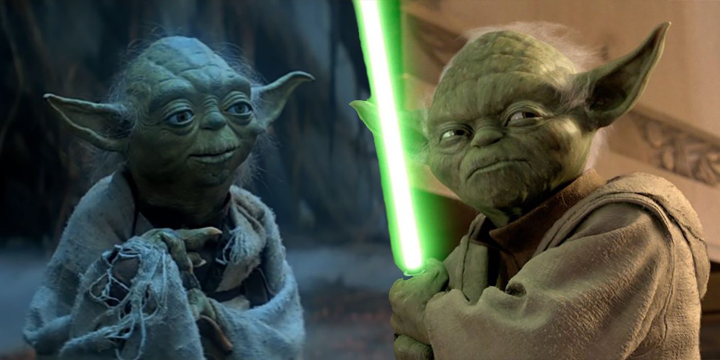 Yoda puppet vs CGI