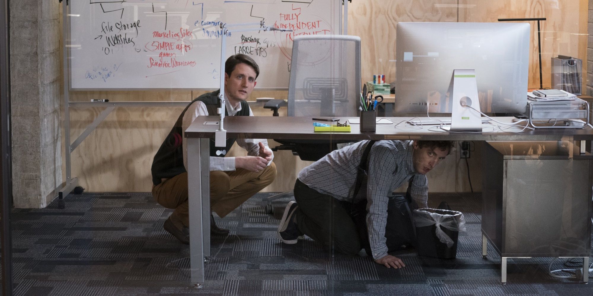 Zach Woods e Thomas Middleditch na 5ª temporada do Vale do Silício