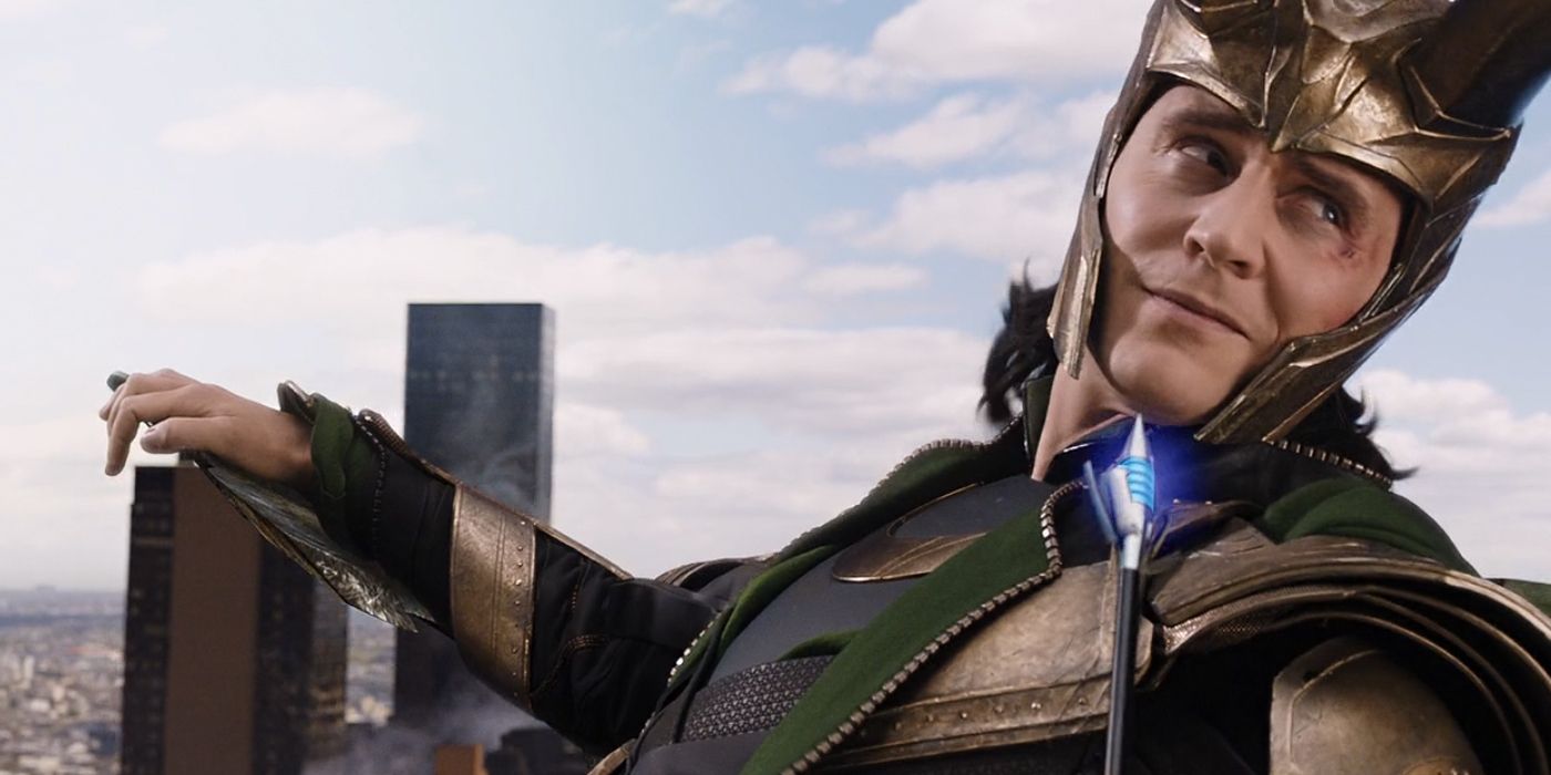Loki stops Hawkeye's arrow in Avengers