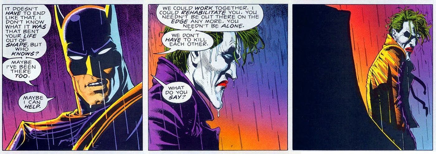 The Killing Joke End Comic Joker Batman Love