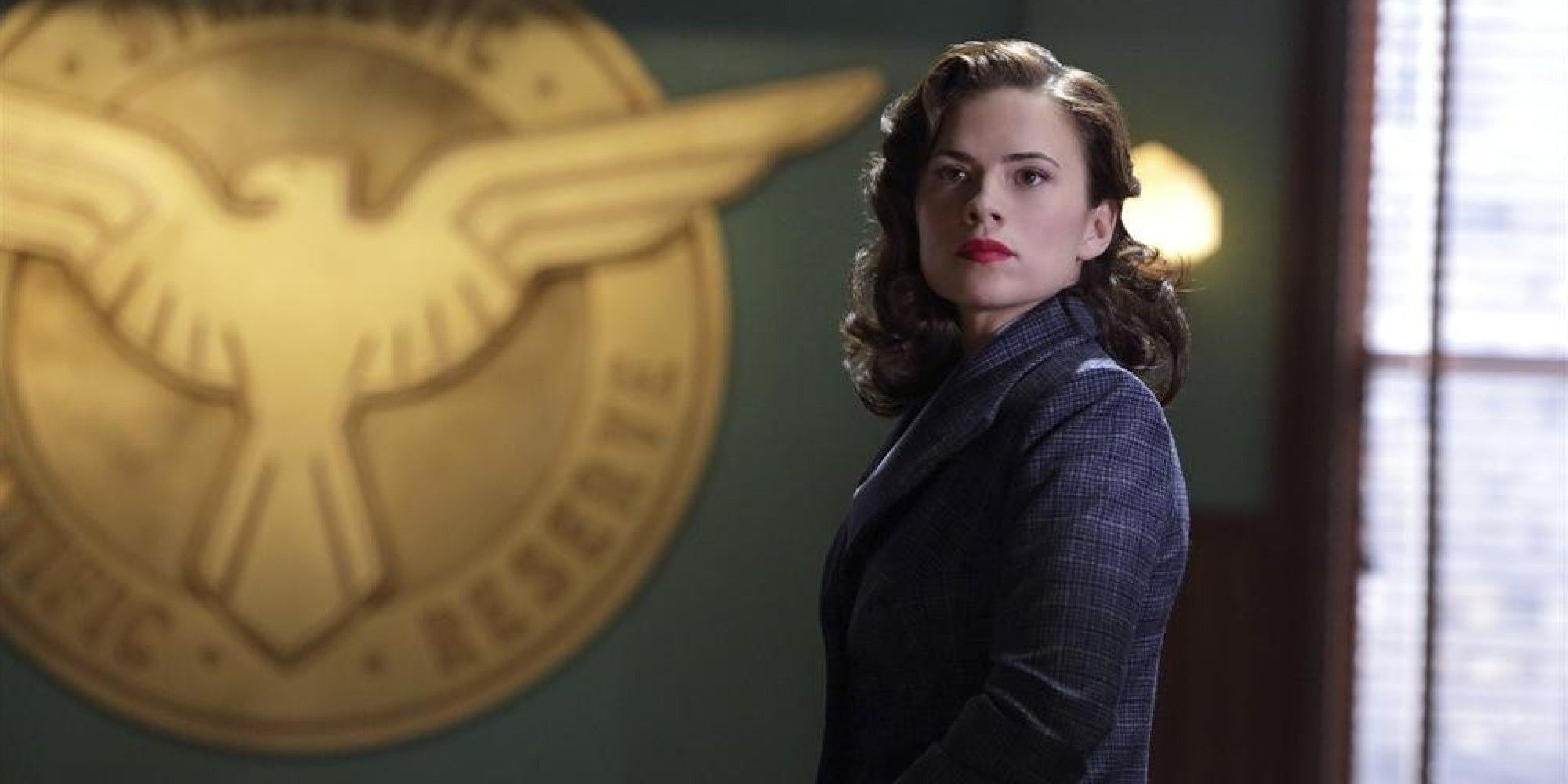 Agent Carter in SHIELD office in Agent Carter TV series.
