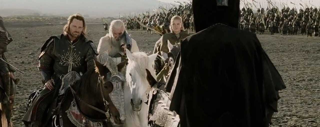 Aragorn and the Mouth of Sauron in Lord of the Rings