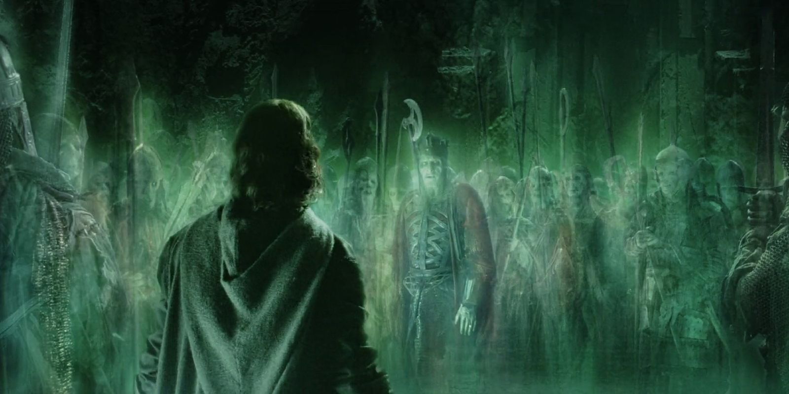 Aragorn talking to the army of the dead from The Lord of the Rings
