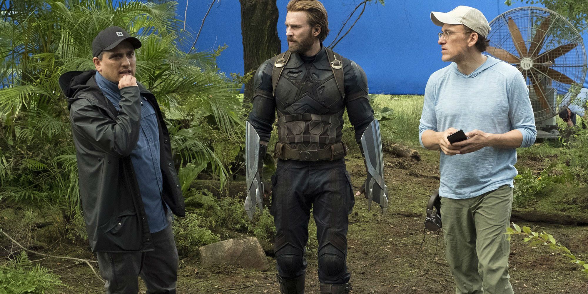 Avengers Infinity War set photo - Anthony and Joe Russo