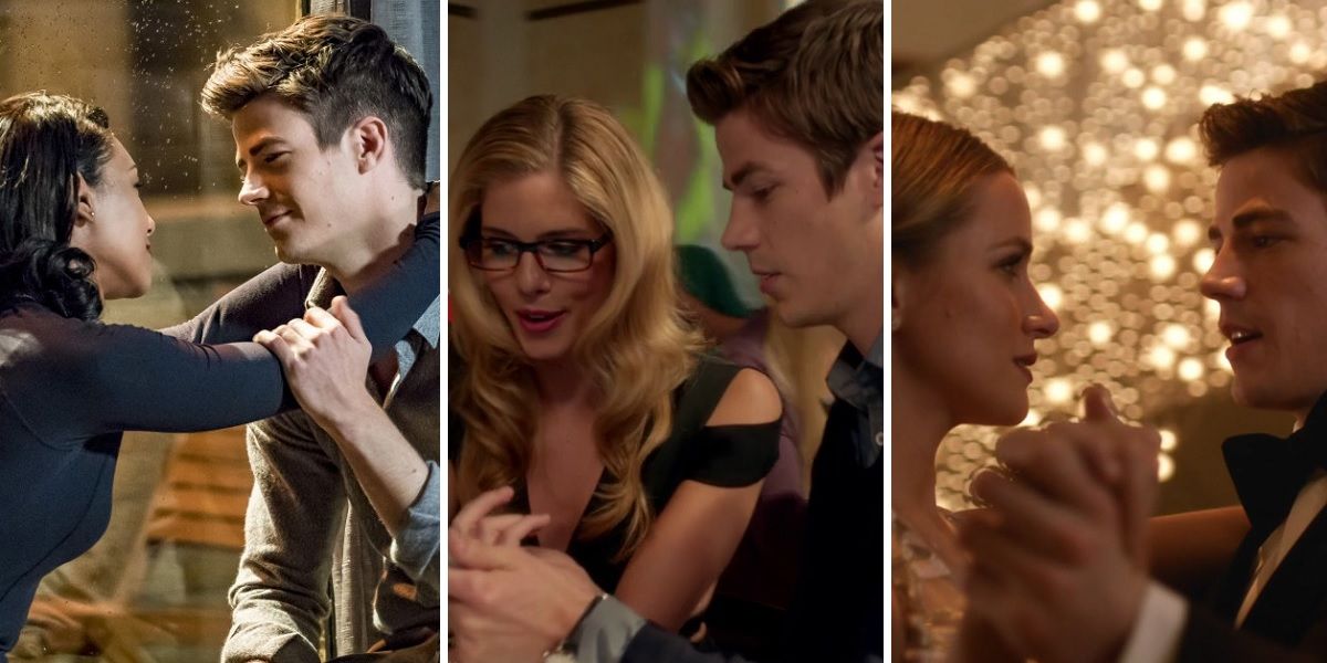 Barry Allen Iris West Felicity Smoak and Patty Spivot in The Flash CW