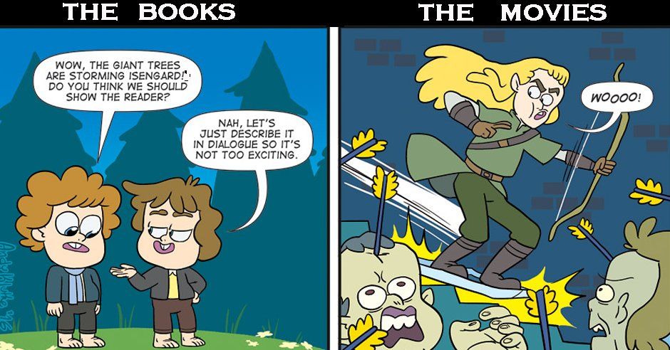 Battles in LOTR Books vs Movies