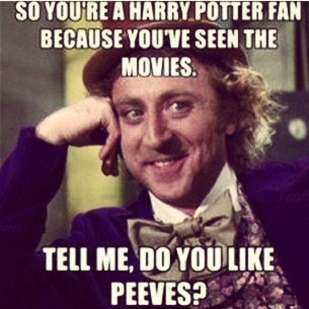 Book Fans Peeves Harry Potter