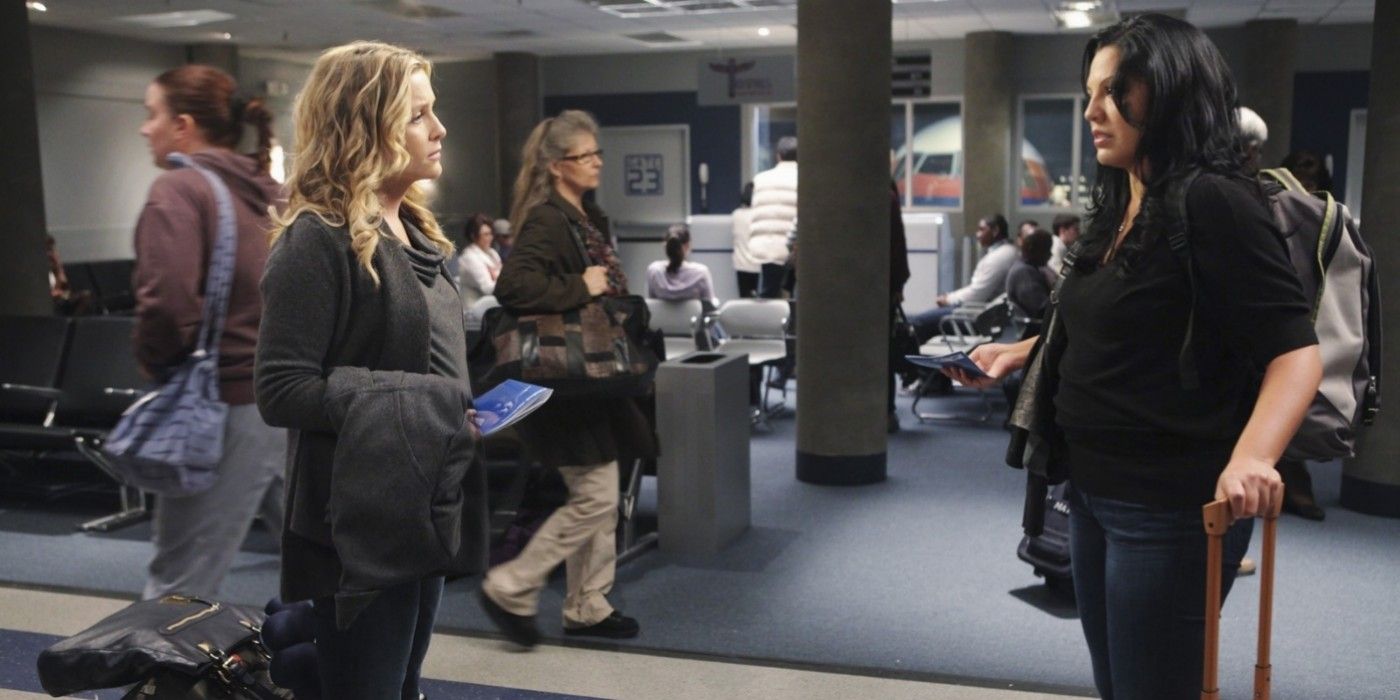Callie And Arizona At Airport In Grey's Anatomy