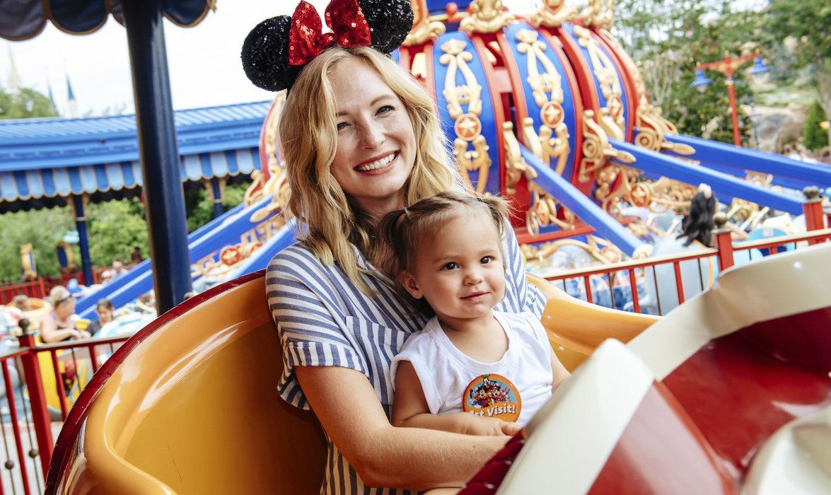 Candice King and Daughter at Disney World