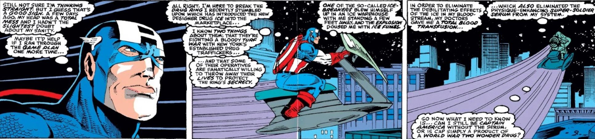 Captain America Contemplates Being A Hero Without The Super Soldier Serum in Issue 378