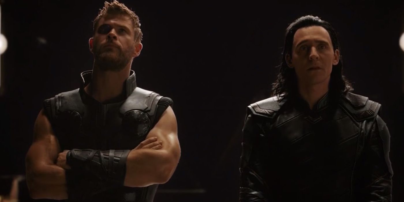Loki and Thor look outside the window