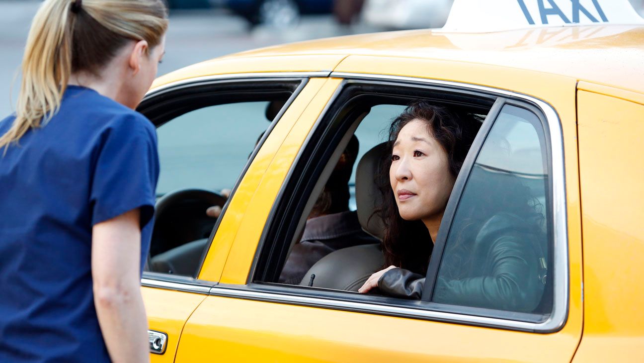 Christina Yang in a Taxi