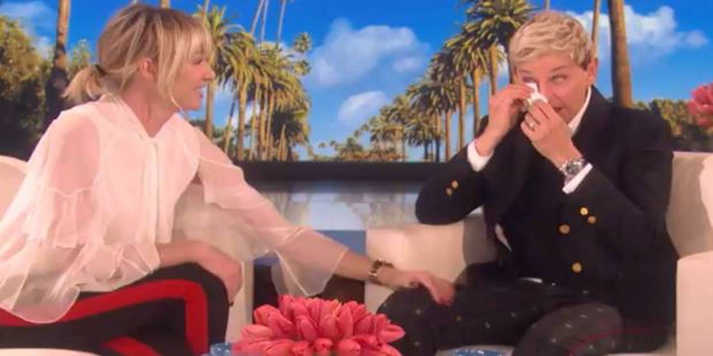 De Rossi DeGeneres Ellen Show Cry