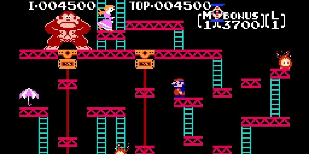 Donkey Kong as the game appeared on the NES.