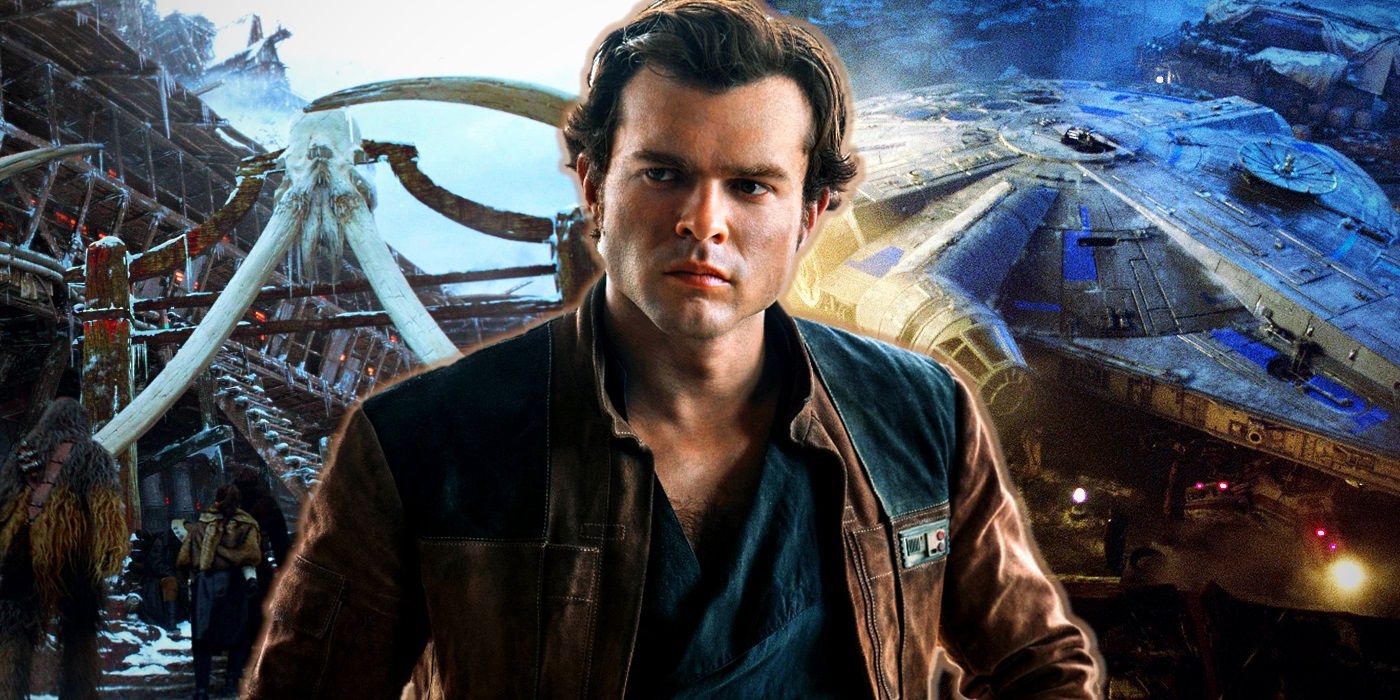 Alden Ehrenreich as Han Solo and the Millenium Falcon