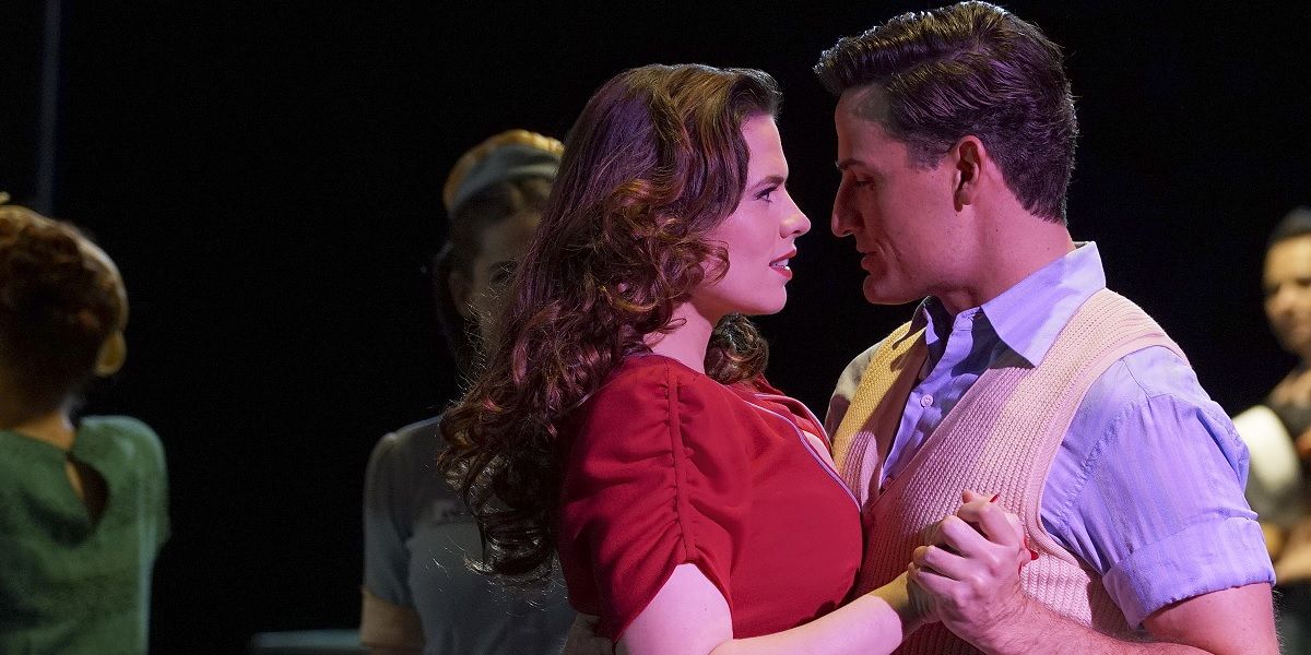 Hayley Atwell and Enver Gjokaj as Peggy Carter and Daniel Sousa in Agent Carter