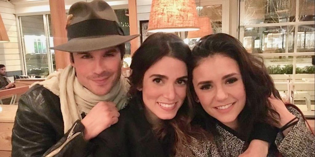 Ian Somerhalder Nikki Reed and Nina Dobrev