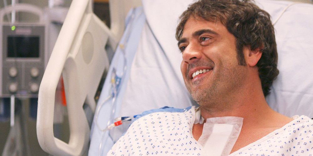 Denny Duquette in hospital bed smiling in Grey's Anatomy
