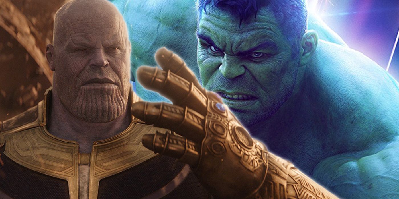 Josh Brolin as Thanos and The Hulk in Avengers: Infinity War