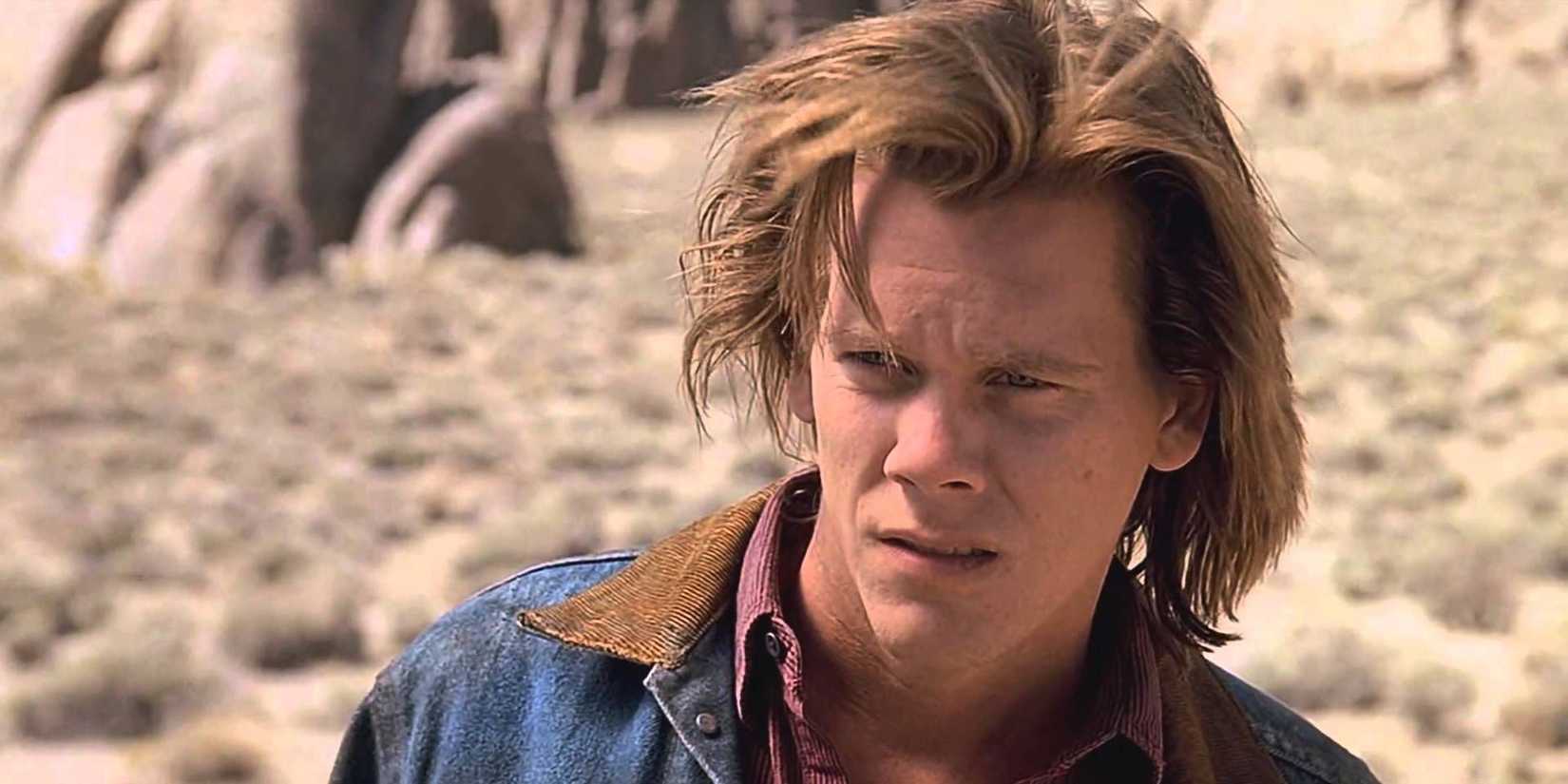Kevin Bacon as Valentine scowls in Tremors