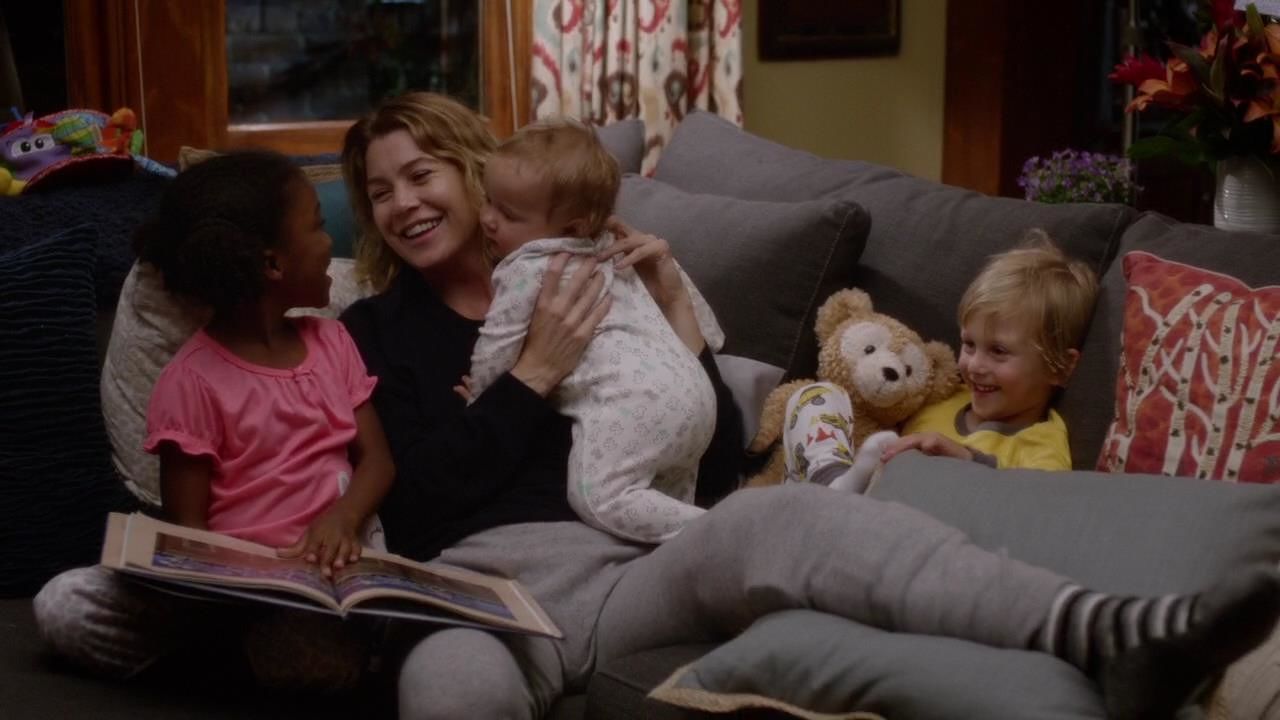 Meredith Grey and her three children Grey's Anatomy