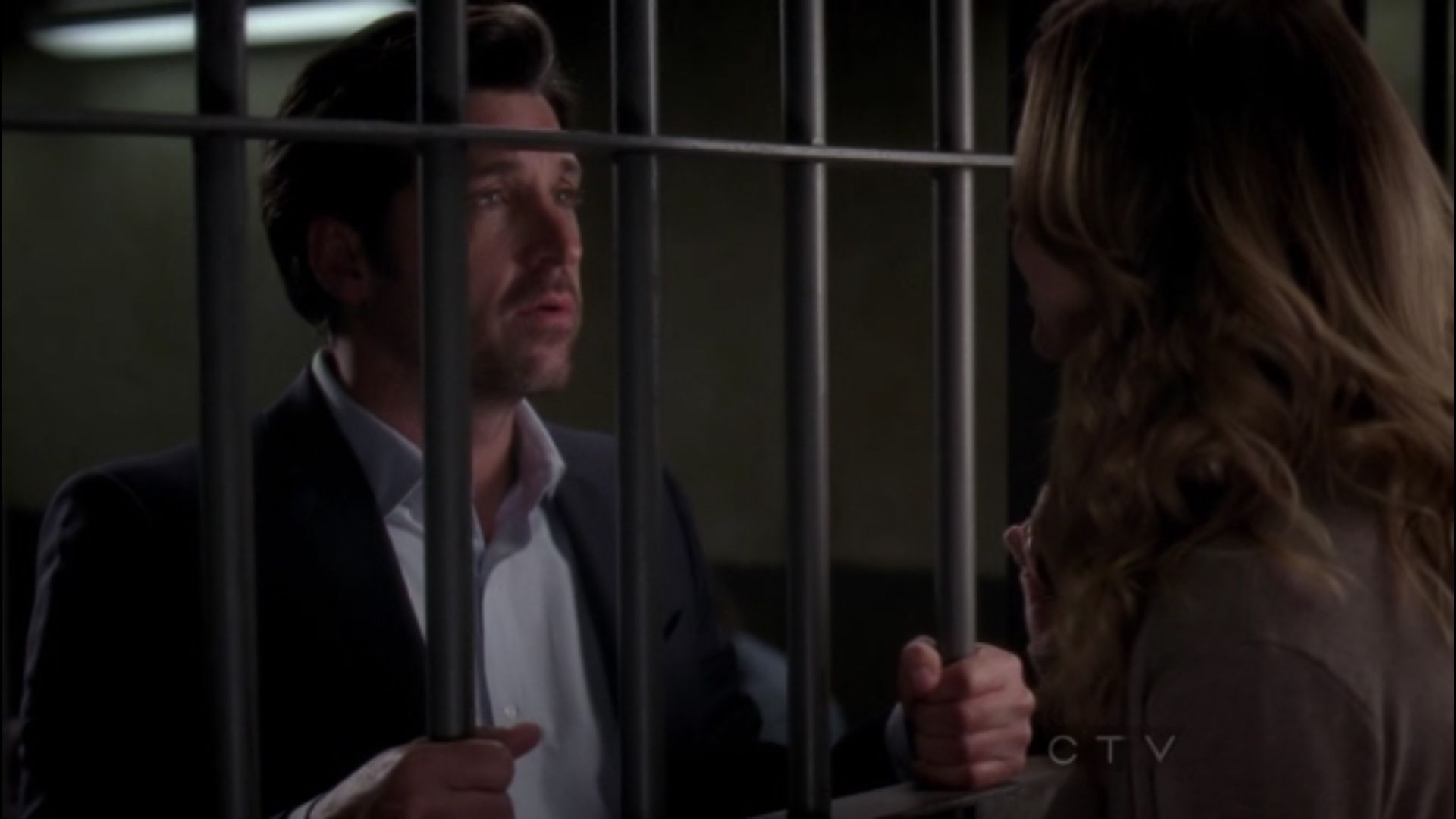 Meredith Grey leaves Derek Shepherd behind bars Grey's Anatomy