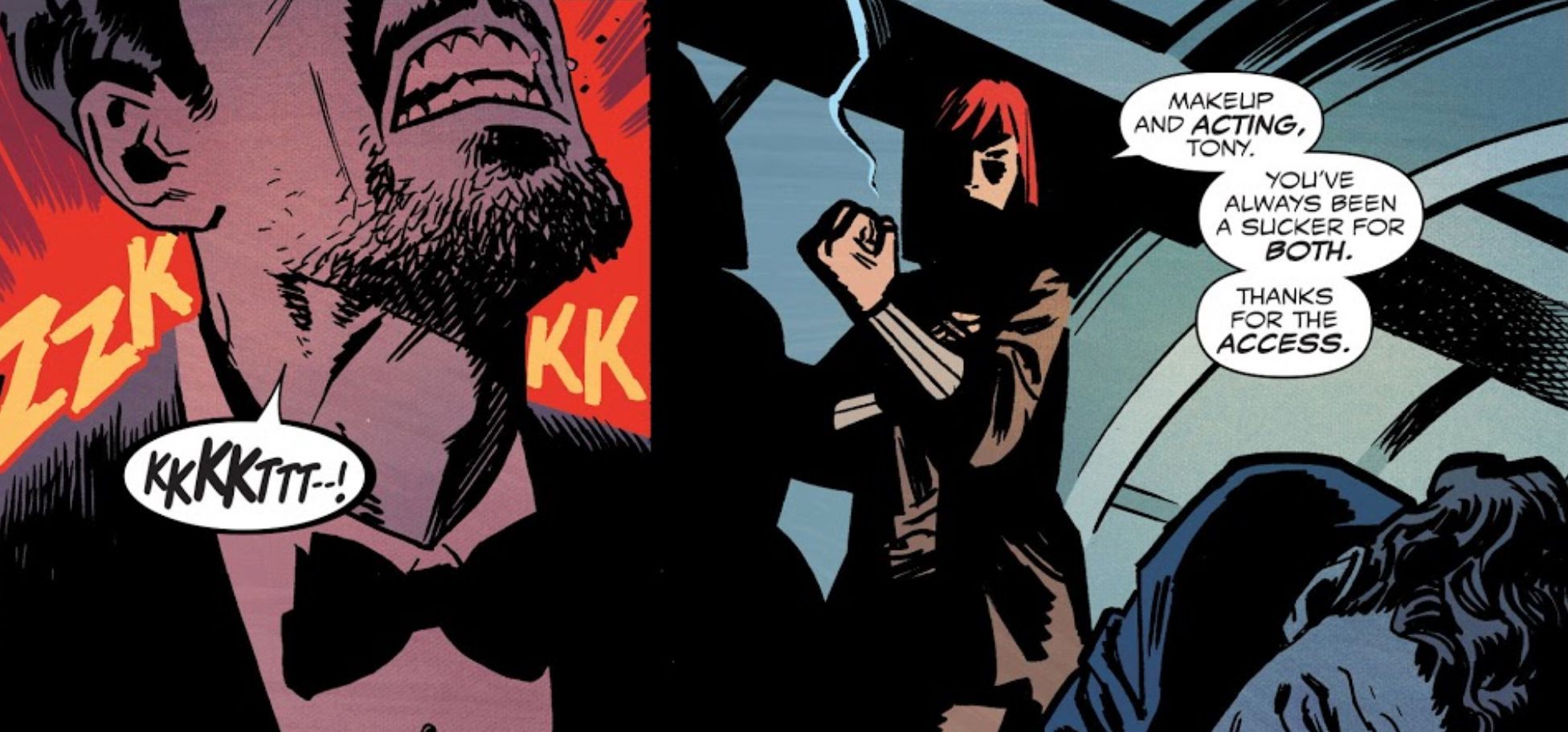 Natasha Plays Damsel In Distress To Subdue Tony Stark In Black Widow Volume 6 Issue 6
