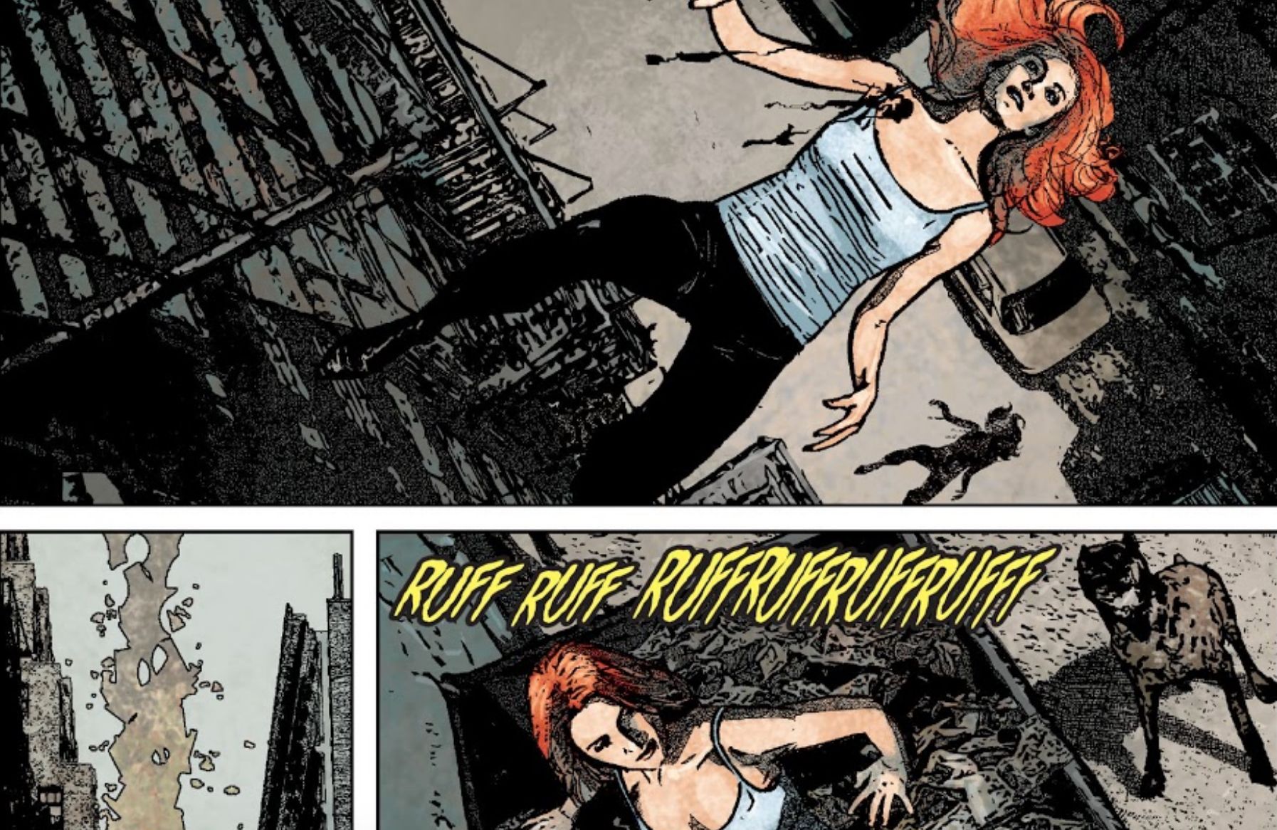 Natasha Survives A Fall in Daredevil Vol 2 Issue 63