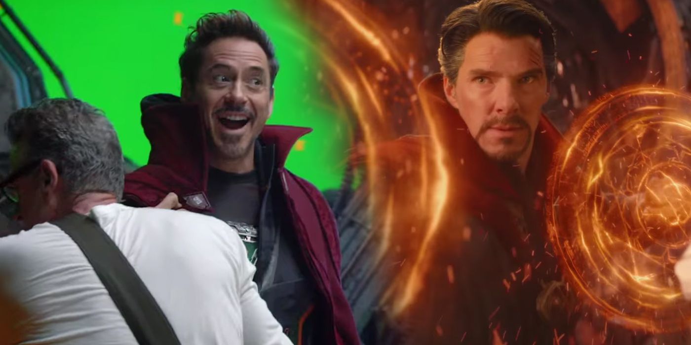 Robert Downey Jr in Doctor Strange's Cloak in Avengers Infinity War