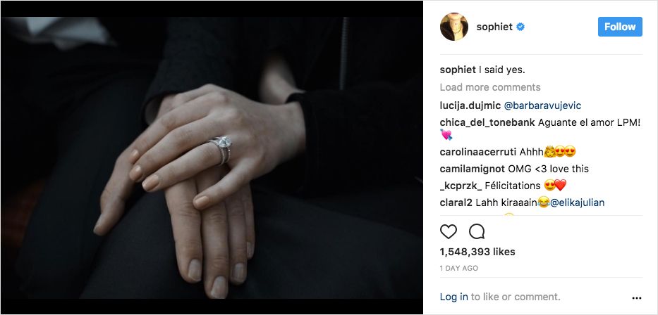 Instagram Engagement Post 15 Interesting Facts About Joe Jonas And Sophie Turner's Relationship