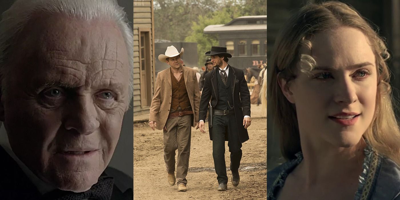 Split image of Westworld characters feature