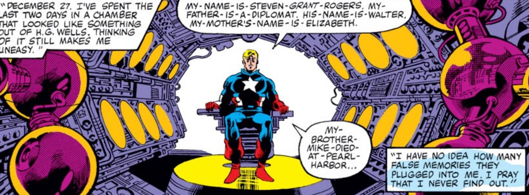 Steve Rogers Inside A Memory Machine In Captain America Issue 247
