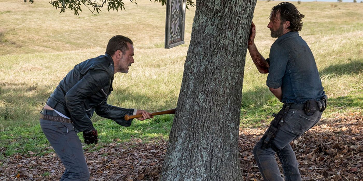 Rick vs Negan in The Walking Dead