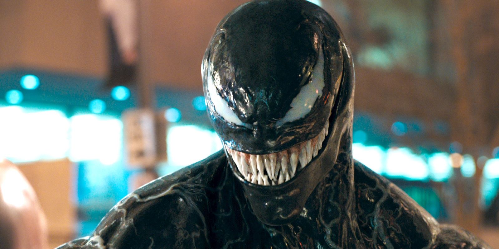 Venom bares his teeth