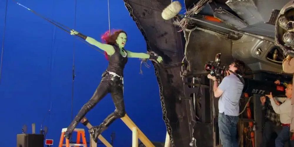 Zoe Saldana Stunts - Guardians of the Galaxy