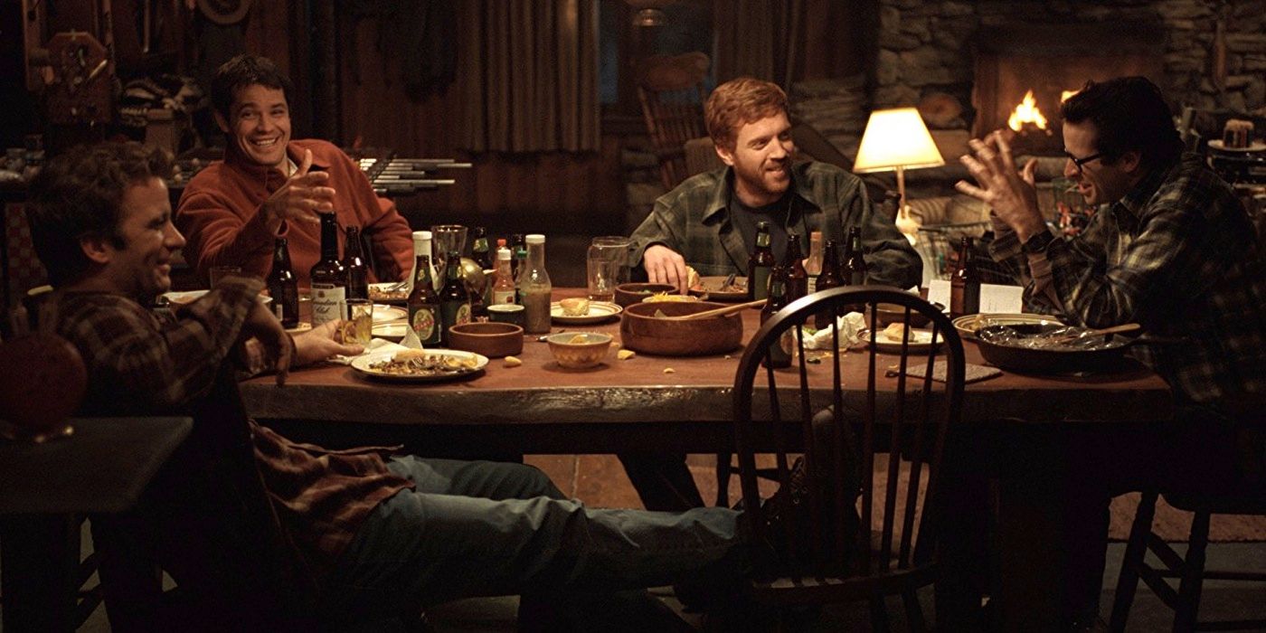 The main characters around a table