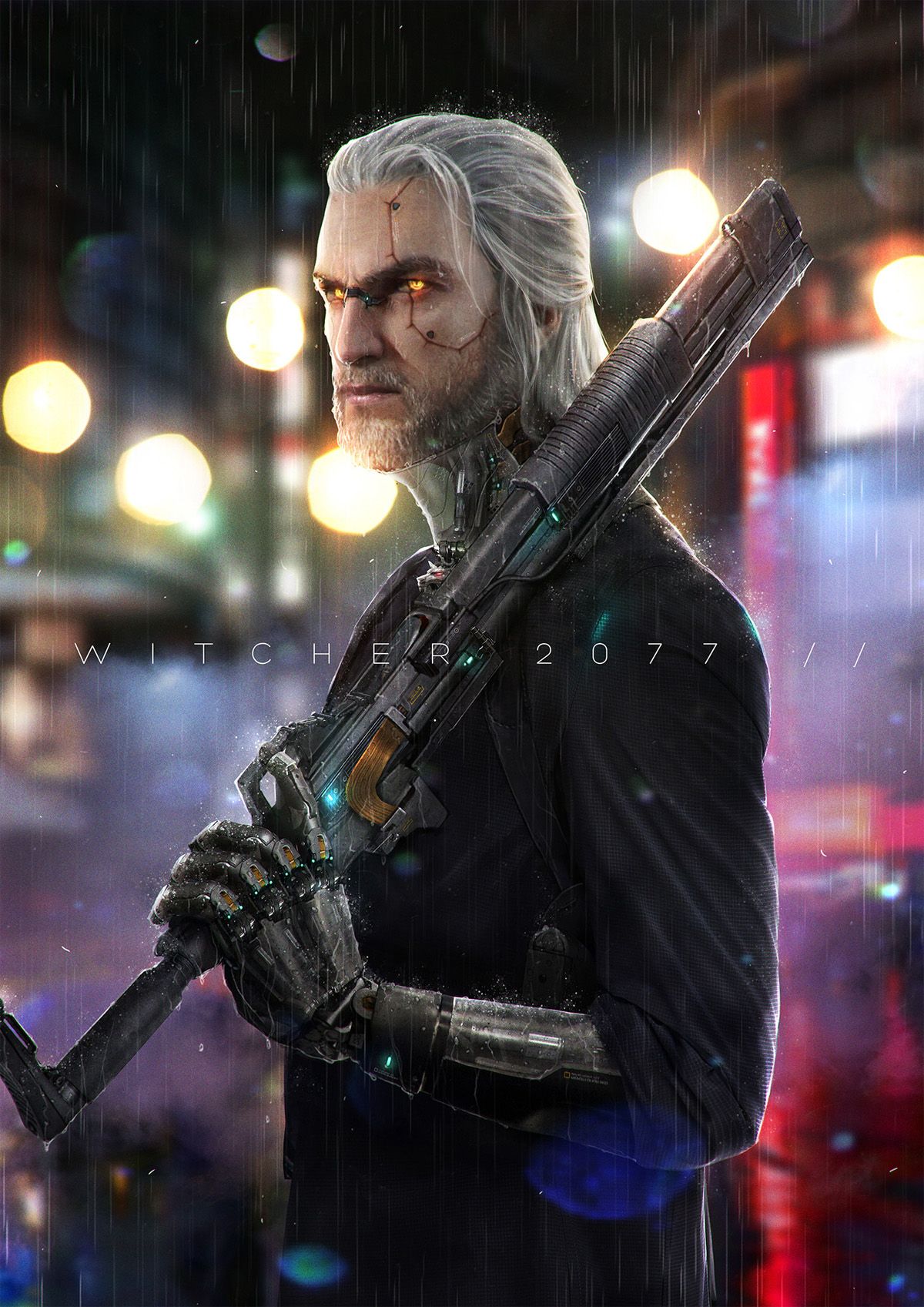 Geralt in Cyberpunk 2077