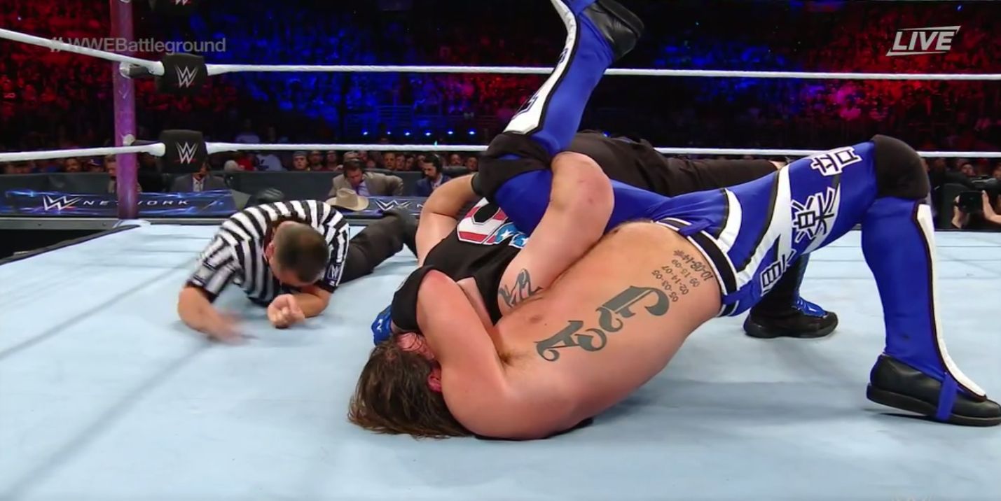 AJ Styles loses the U.S. Championship at Battleground to Kevin Owens