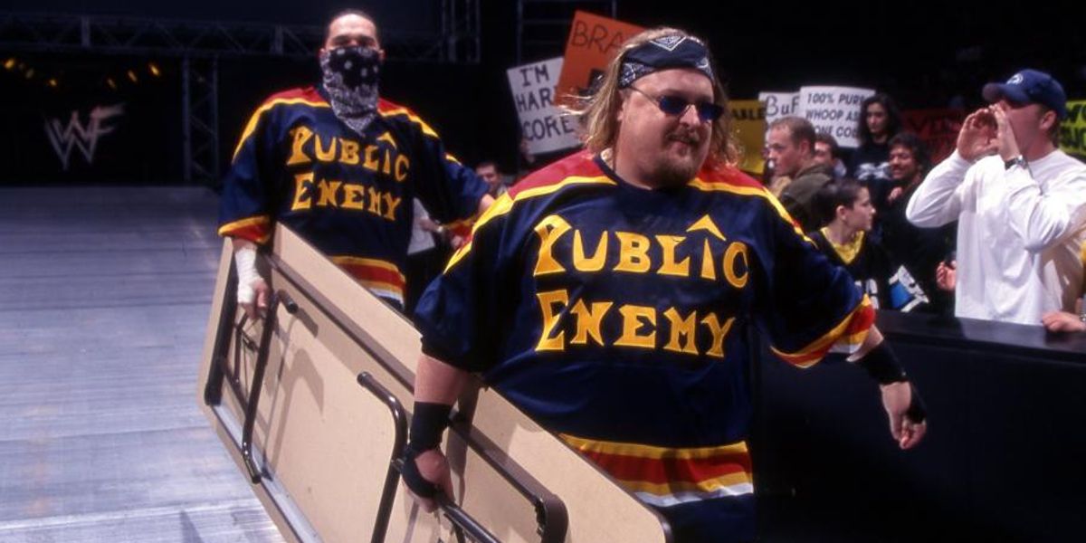 The Public Enemy during their brief WWF/E run