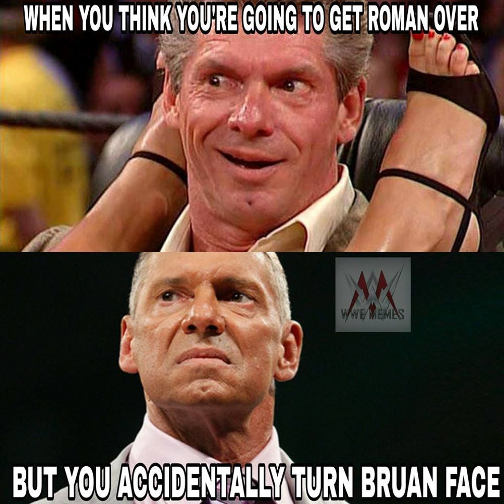 Vince McMahon's reaction to Braun Strowman getting cheered over Roman Reigns