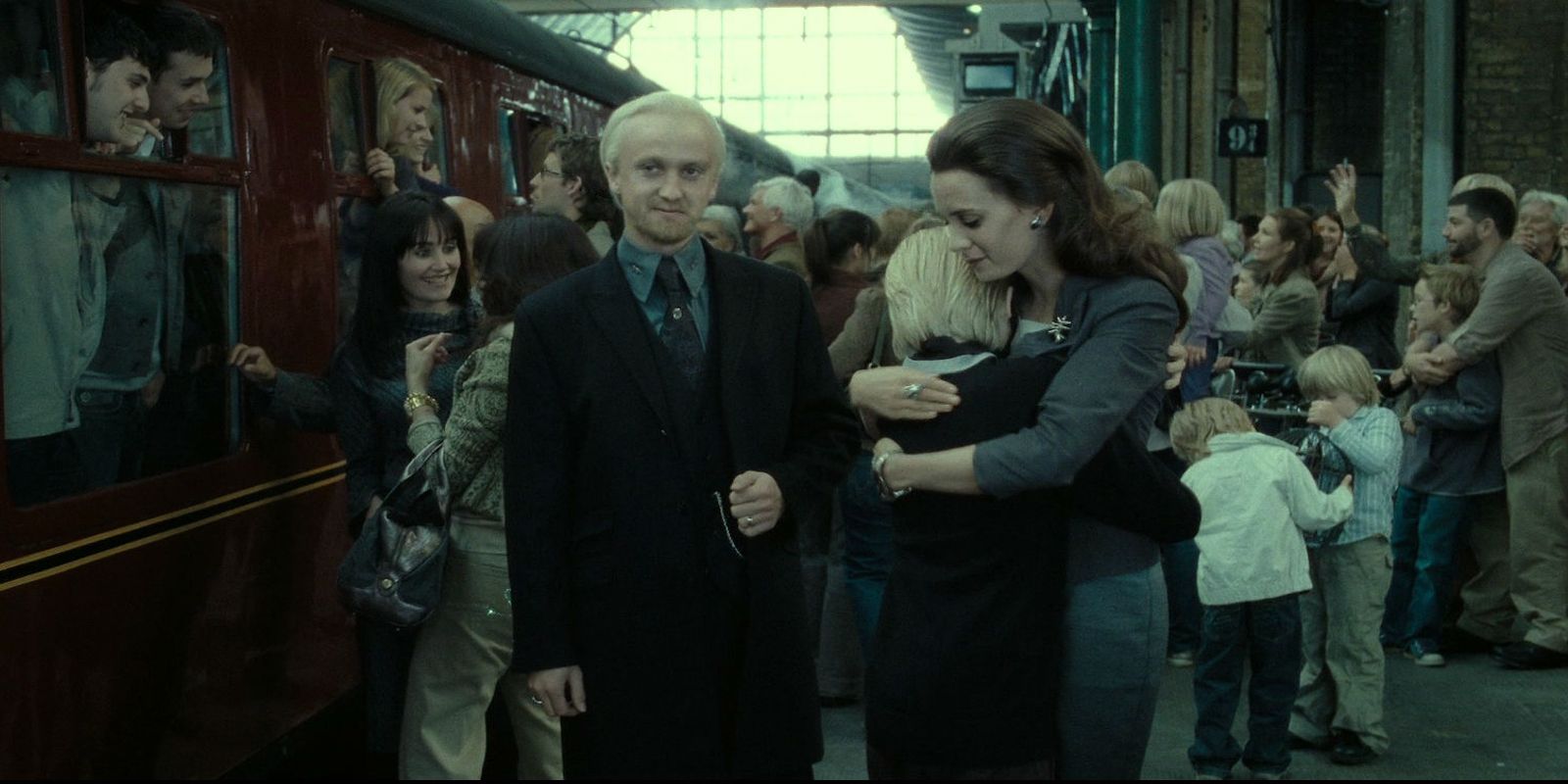Malfoy with his family at the end of Harry Potter and the Deathly Hallows Part 2.