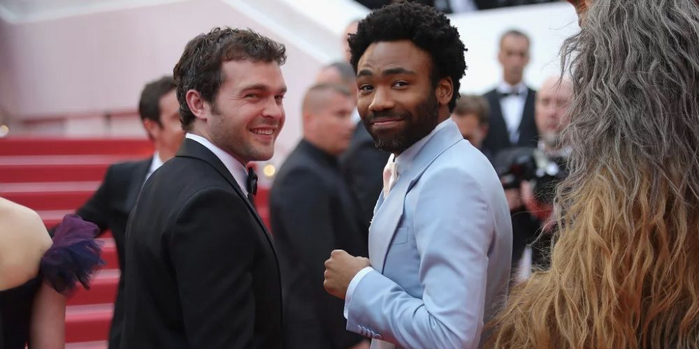 Alden Ehrenreich and Donald Glover at the premiere of Solo A Star Wars Story