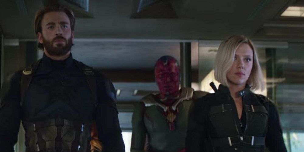 Captain America, Vision, and Black Widow are a team in Avengers: Infinity War