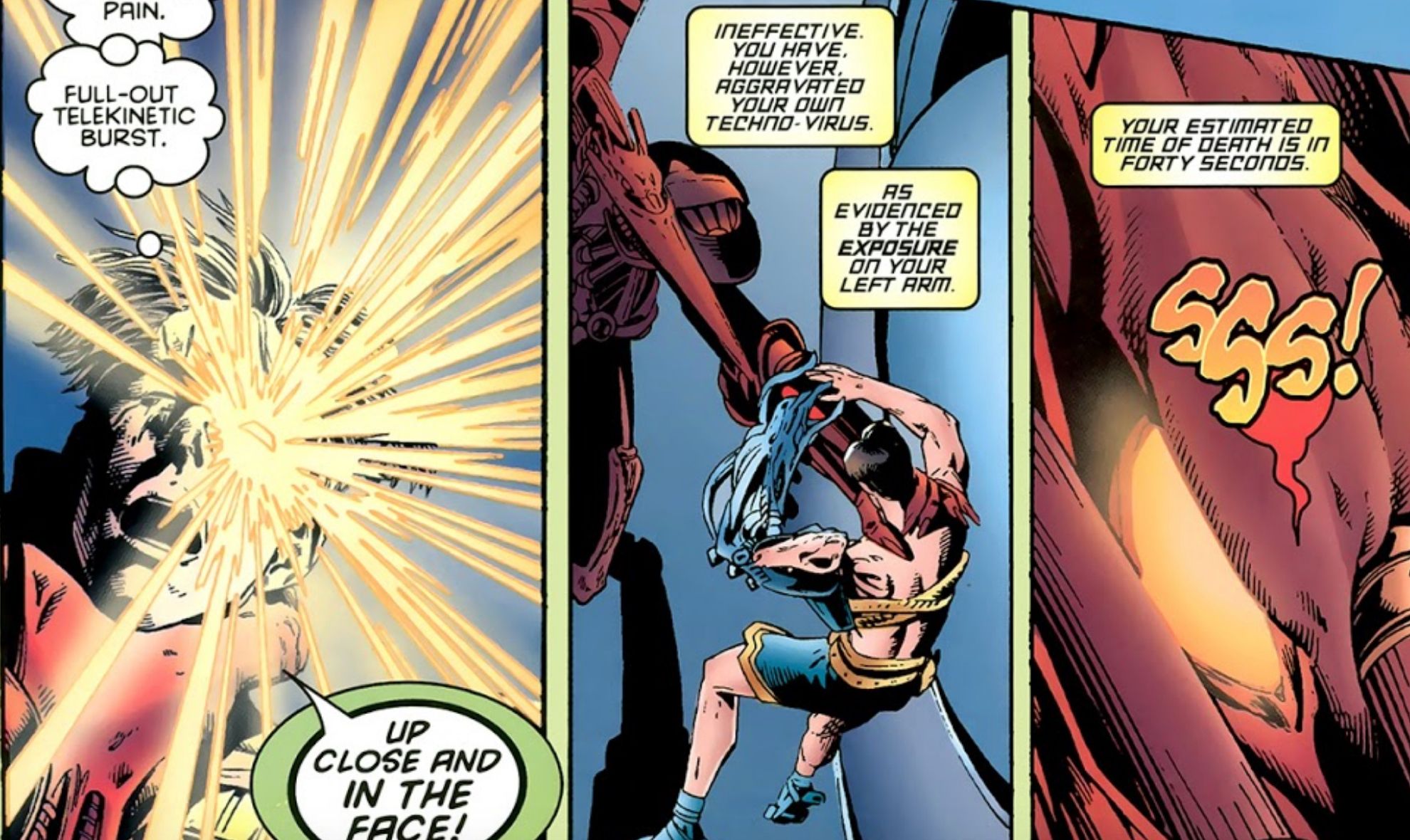 Cable Cannot Keep The TechnoVirus Controlled While Using His Powers