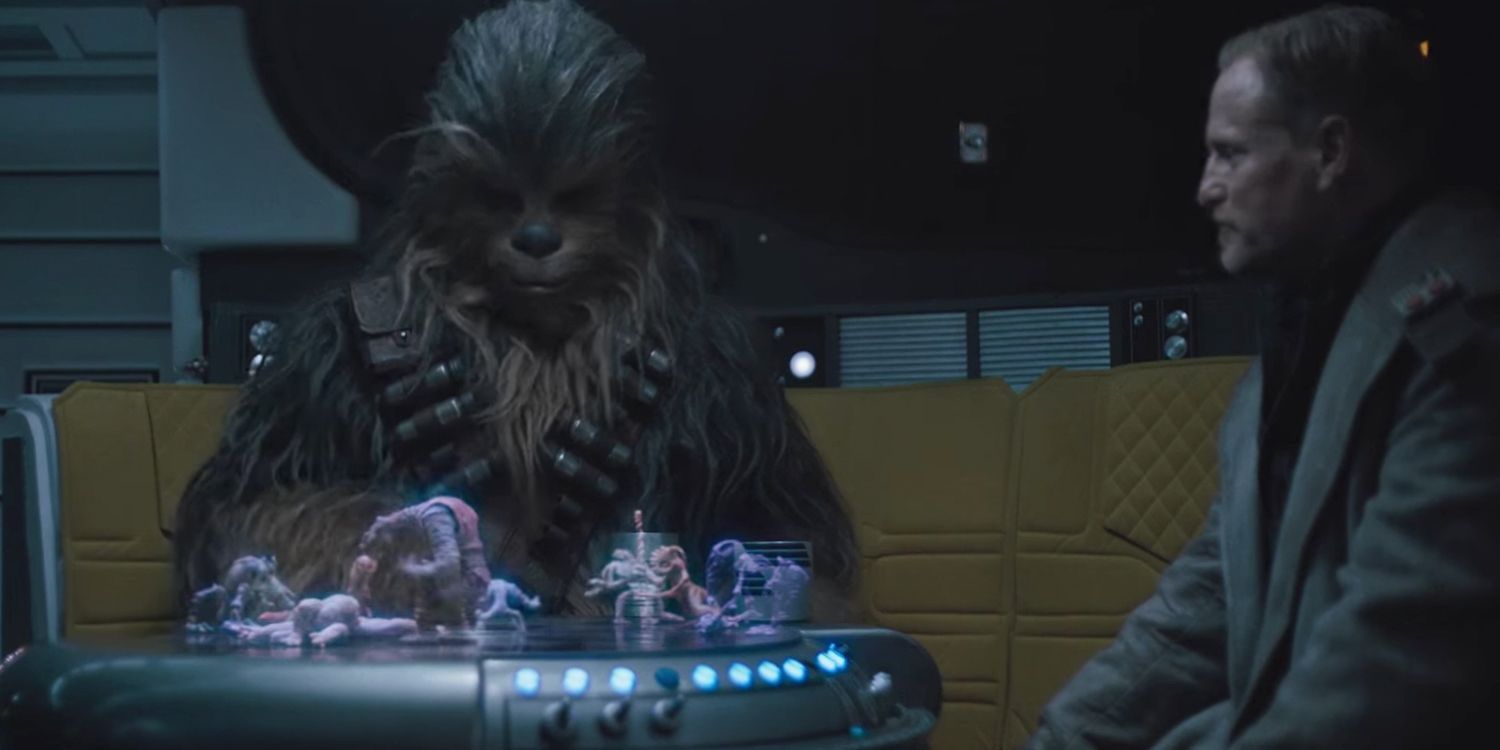 Chewbacca and Beckett Play Holochess in Solo A Star Wars Story
