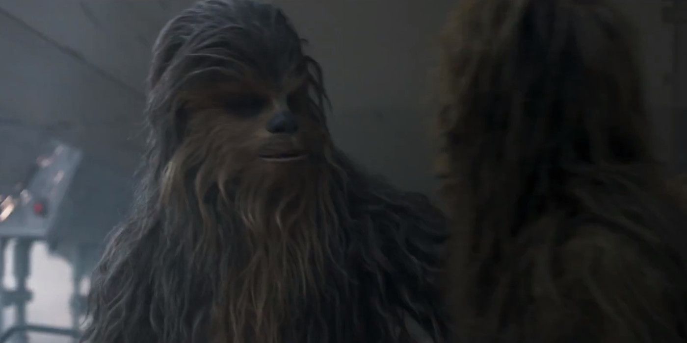 Chewbacca and another Wookiee in Solo