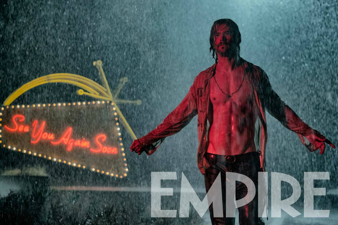 Bad Times at the El Royale First Look: Chris Hemsworth in the Rain