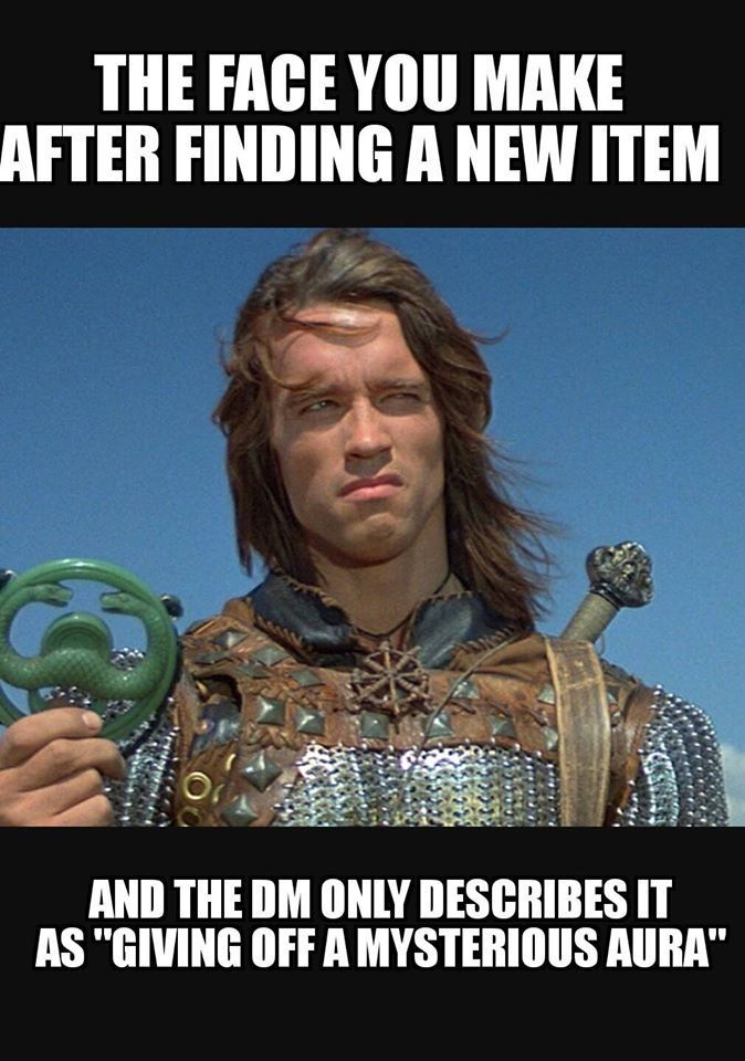 D&amp;D Conan the Barbarian when the DM says an item has a magic aura