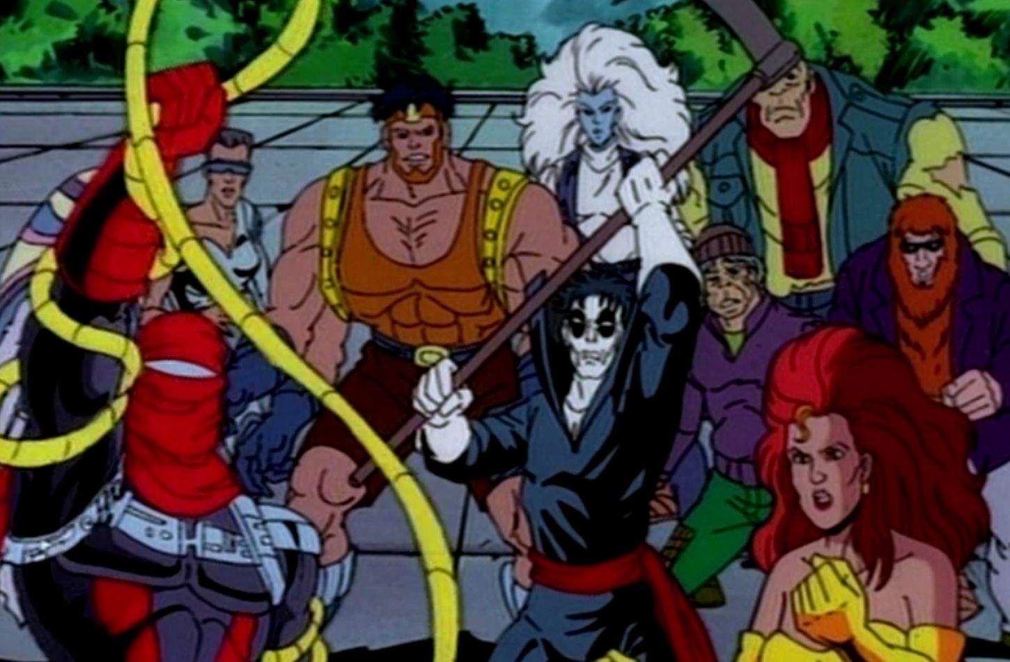 Copycat in the Background of X-Men the Animated Series
